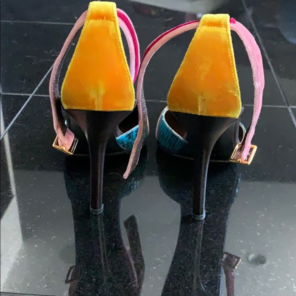 Casadei colorful snake and velvet heels - Picture 3 of 5